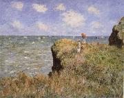 Claude Monet Clifftop Walk at Pourville Germany oil painting artist